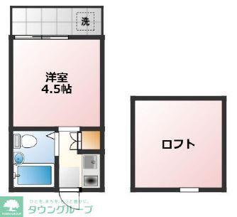 クエスト21(1K/1階)の間取り写真