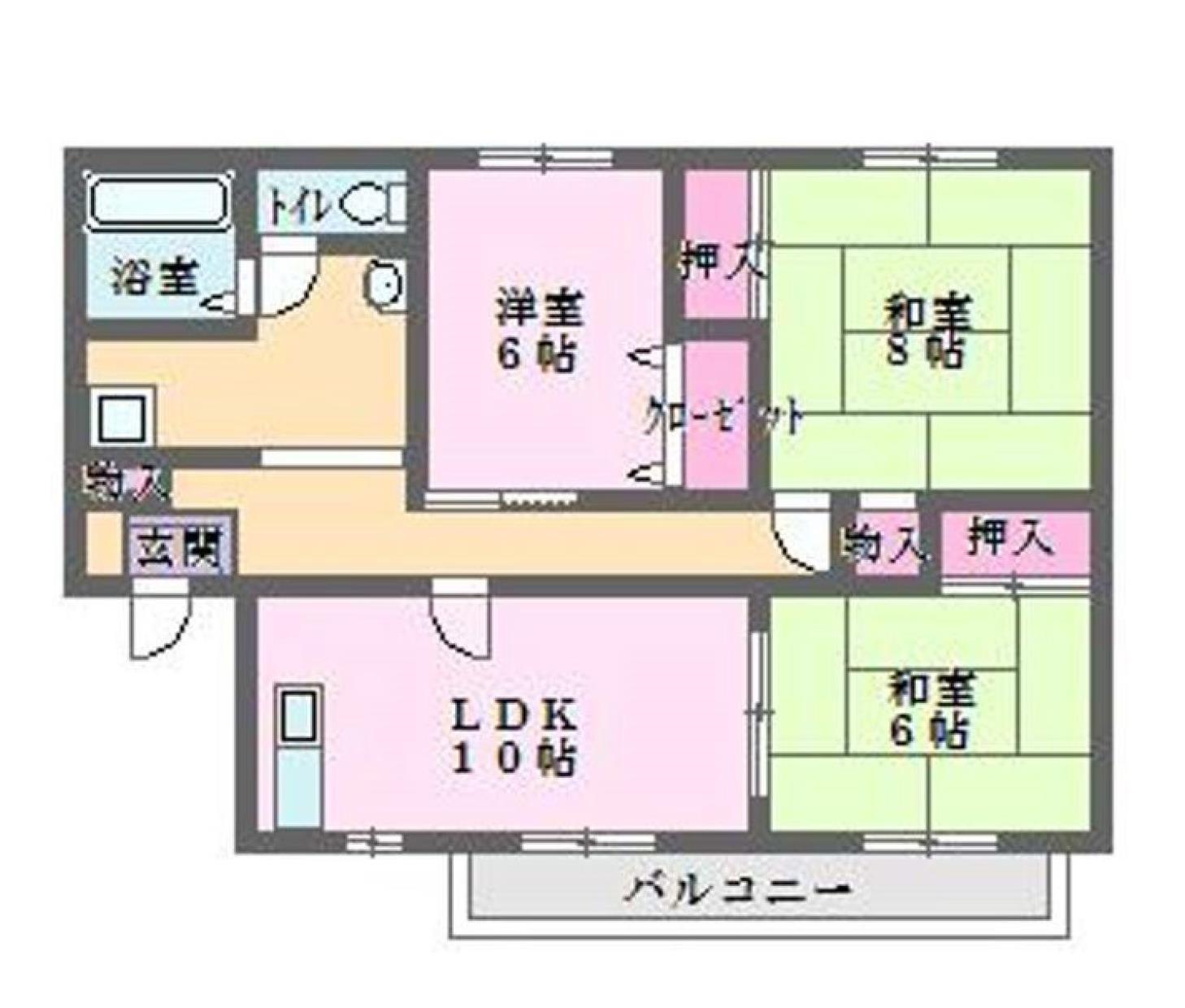 サンシャイン池上(3LDK/1階)の間取り写真