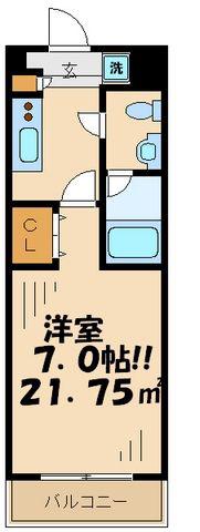 アポー堀之内(1K/4階)の間取り写真