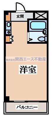 リリーフ明日香(ワンルーム/2階)の間取り写真
