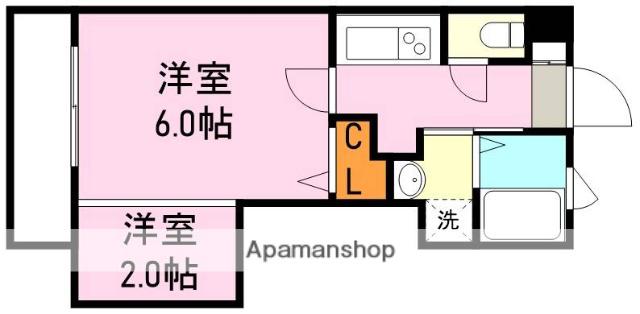 GRAYBROOK ARATA(1K/2階)の間取り写真