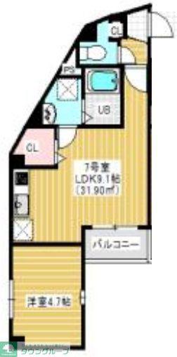 アルカンシエル柏 307(1LDK/3階)の間取り写真