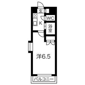 カーサ川並(1K/4階)の間取り写真