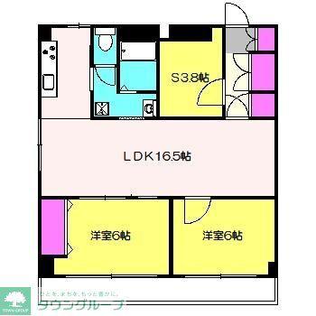 サンライズビルNO.1(2SLDK/2階)の間取り写真