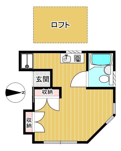 都営浅草線 本所吾妻橋駅 徒歩3分 3路線利用可  ロフト有(ワンルーム/2階)の間取り写真