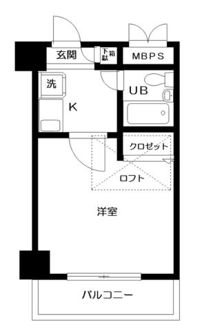 日神パレステージ亀有(1K/6階)の間取り写真