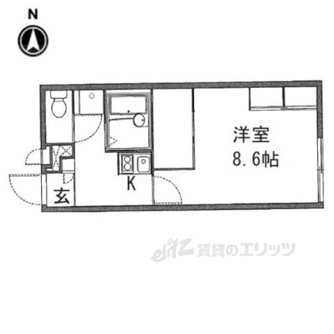 レオパレス美園C(1K/1階)の間取り写真