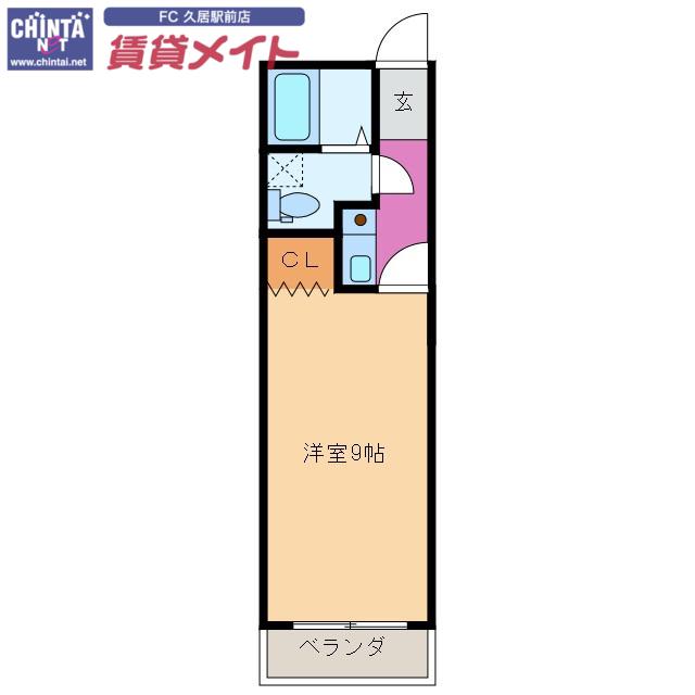 第三マンション一八(1K/3階)の間取り写真