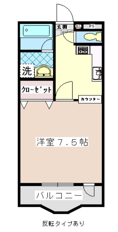 スチューデントスイート(1K/3階)の間取り写真