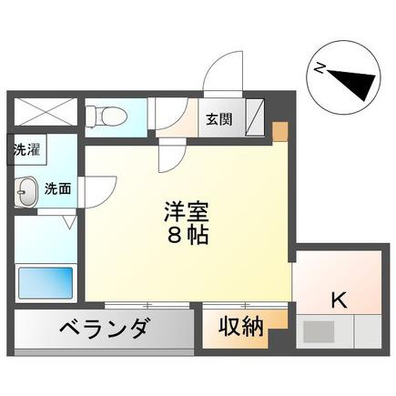 メゾンアルファ北仙台(1K/2階)の間取り写真