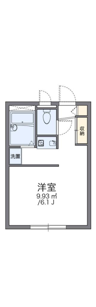 レオパレスオータム(1K/1階)の間取り写真