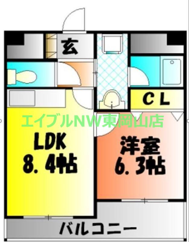 ラ・メゾン・セピア(1LDK/5階)の間取り写真