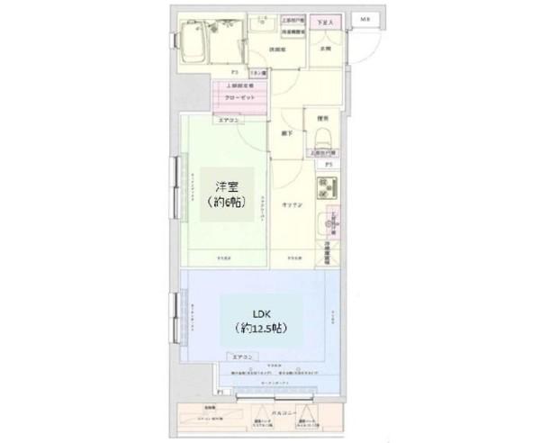 アイル銀座京橋壱番館(1LDK/5階)の間取り写真