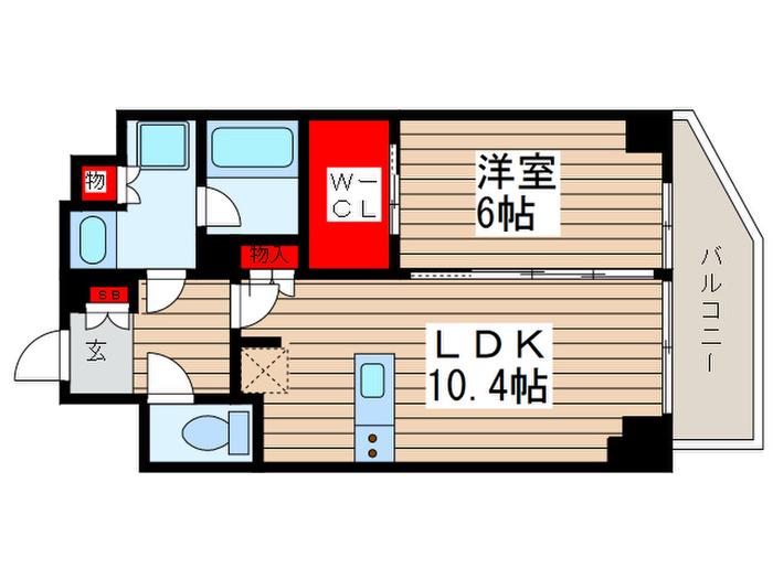 アイル グランデ押上イースト(1LDK/10階)の間取り写真