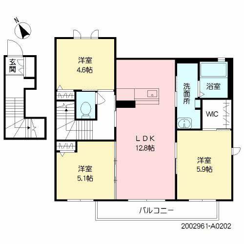 マ メゾン 青山(3LDK/2階)の間取り写真