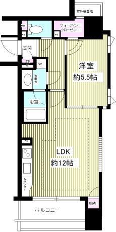 ファミール日本橋グランスイートプラザ(1LDK/7階)の間取り写真