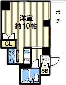 ウィンディコート(ワンルーム/1階)の間取り写真