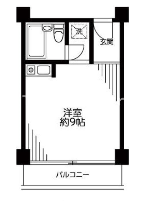 玉泉館II(ワンルーム/4階)の間取り写真