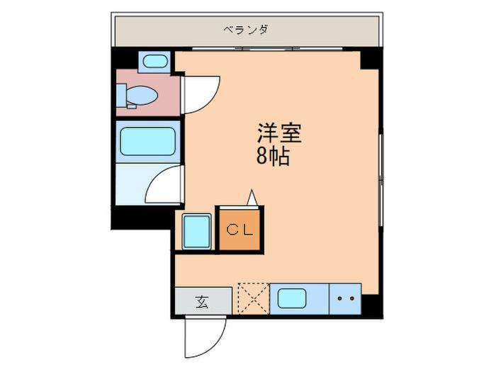 LAQUOH COMPLEX レジデンス(ワンルーム/4階)の間取り写真