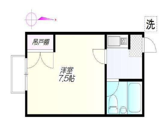 SONET2172(1K/1階)の間取り写真