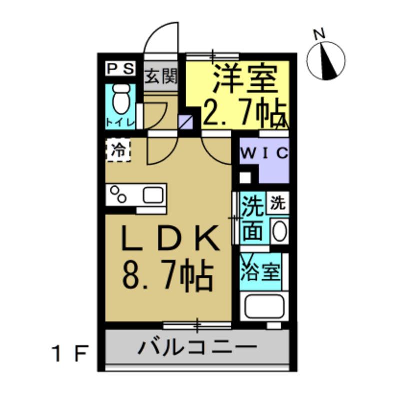 半田市苗代町共同 工事(1LDK/1階)の間取り写真