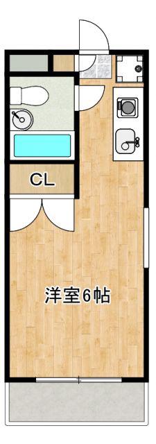 メゾントリアノン(ワンルーム/2階)の間取り写真