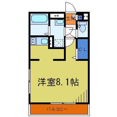 BARAEN(1K/3階)の間取り写真