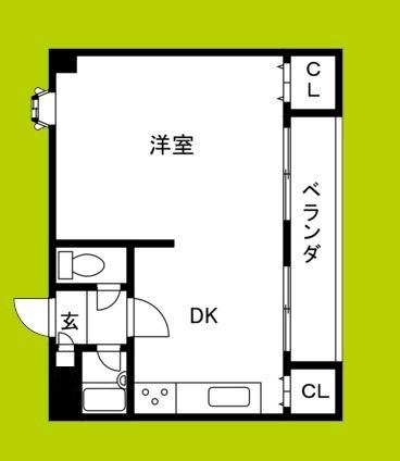 パステル東幸(1DK/3階)の間取り写真