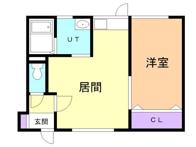 大昭寿ハイツ(1LDK/1階)の間取り写真