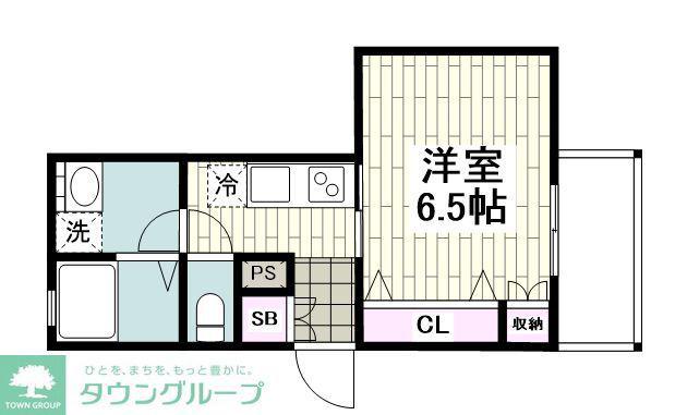 サニールチル杉田(1K/1階)の間取り写真