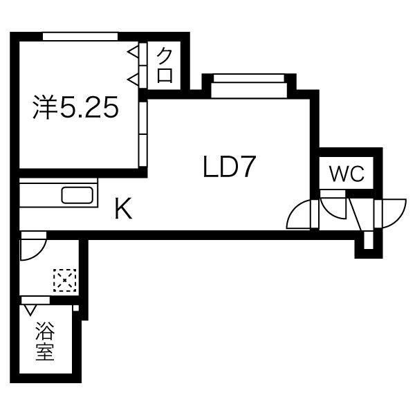 ラ ベレッツァ カーズ(1LDK/1階)の間取り写真