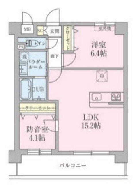 LA CASA DOLCE(2LDK/3階)の間取り写真