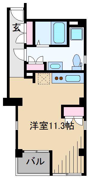 T-COURT武蔵小杉(ワンルーム/3階)の間取り写真