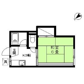 サンビレッジ(1K/1階)の間取り写真