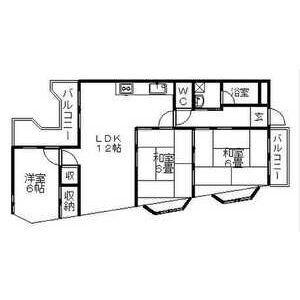 ナカハイツ(3LDK/3階)の間取り写真