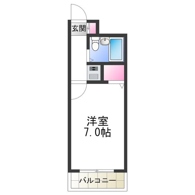 モンシェリー(1K/2階)の間取り写真