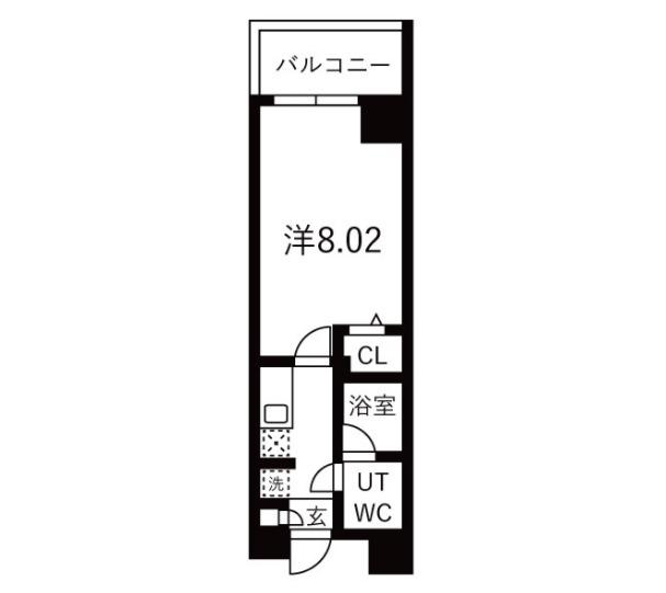 アルファコート蕨3(1K/4階)の間取り写真