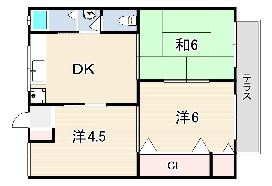 グリーンマンションⅠ(3DK/1階)の間取り写真