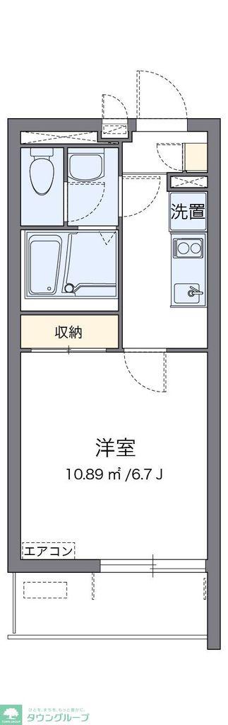 クレイノ四季(1K/3階)の間取り写真