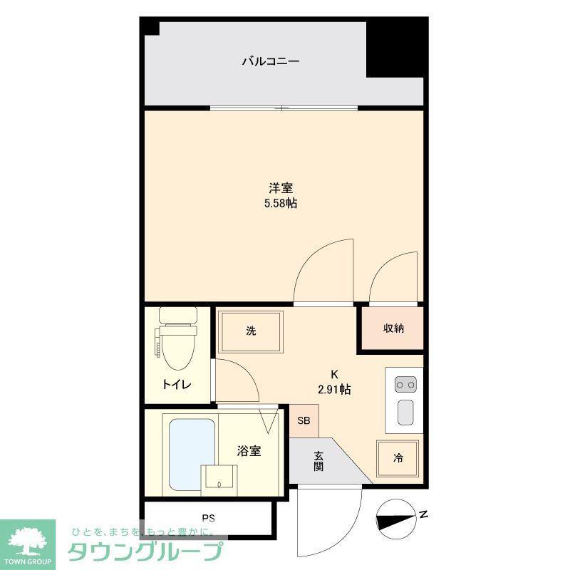 フレンシア ノイエ 八王子(ワンルーム/4階)の間取り写真