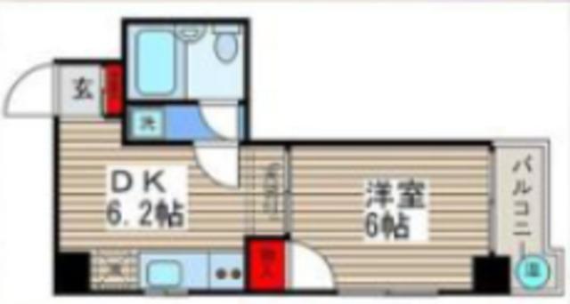 竜泉第12ウイーンハイツ(1LDK/6階)の間取り写真