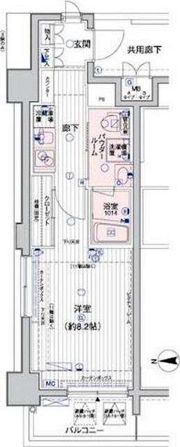 メインステージ横浜(1K/9階)の間取り写真