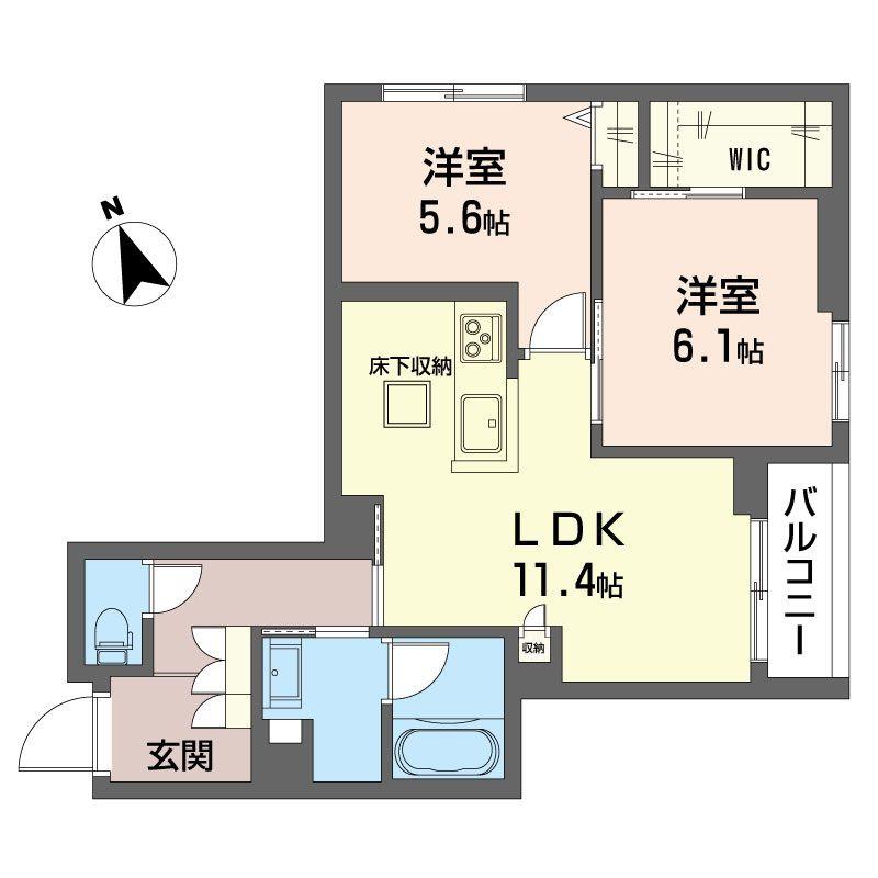 エフボーテ(2LDK/1階)の間取り写真