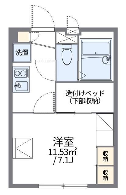 レオパレス隼(1K/2階)の間取り写真