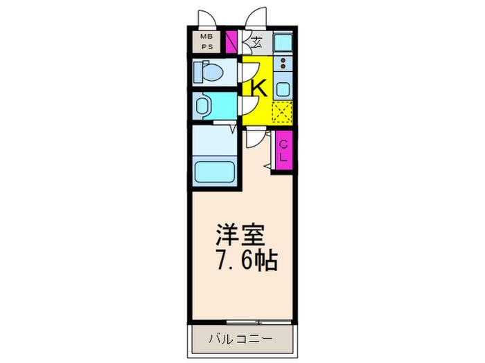 ウインズコート淡路東(1K/2階)の間取り写真