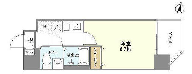 アルファコート西川口23(1K/3階)の間取り写真