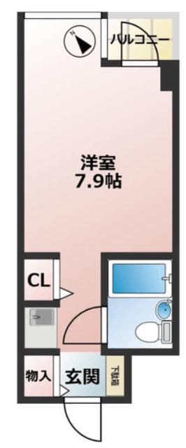 アクシルコート新大橋(ワンルーム/7階)の間取り写真