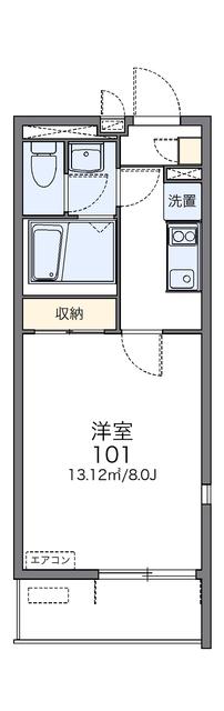 レオネクストシェル都(1K/2階)の間取り写真