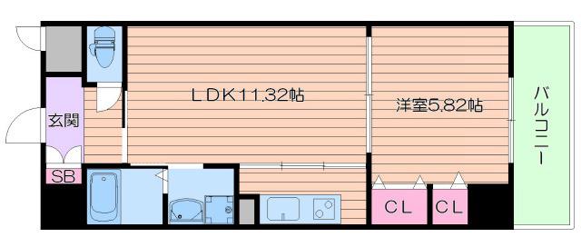 スペチアーレ(1LDK/8階)の間取り写真