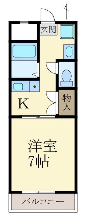 SK水栖(1K/2階)の間取り写真